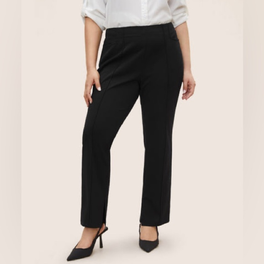 BloomChic Plain Elastic Waist High Rise Slim Pants Black Size 18/20 NWT